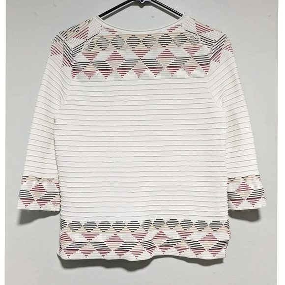 Maje Ribbed V-Neck 3/4 Sleeve Top - Picture 8 of 8